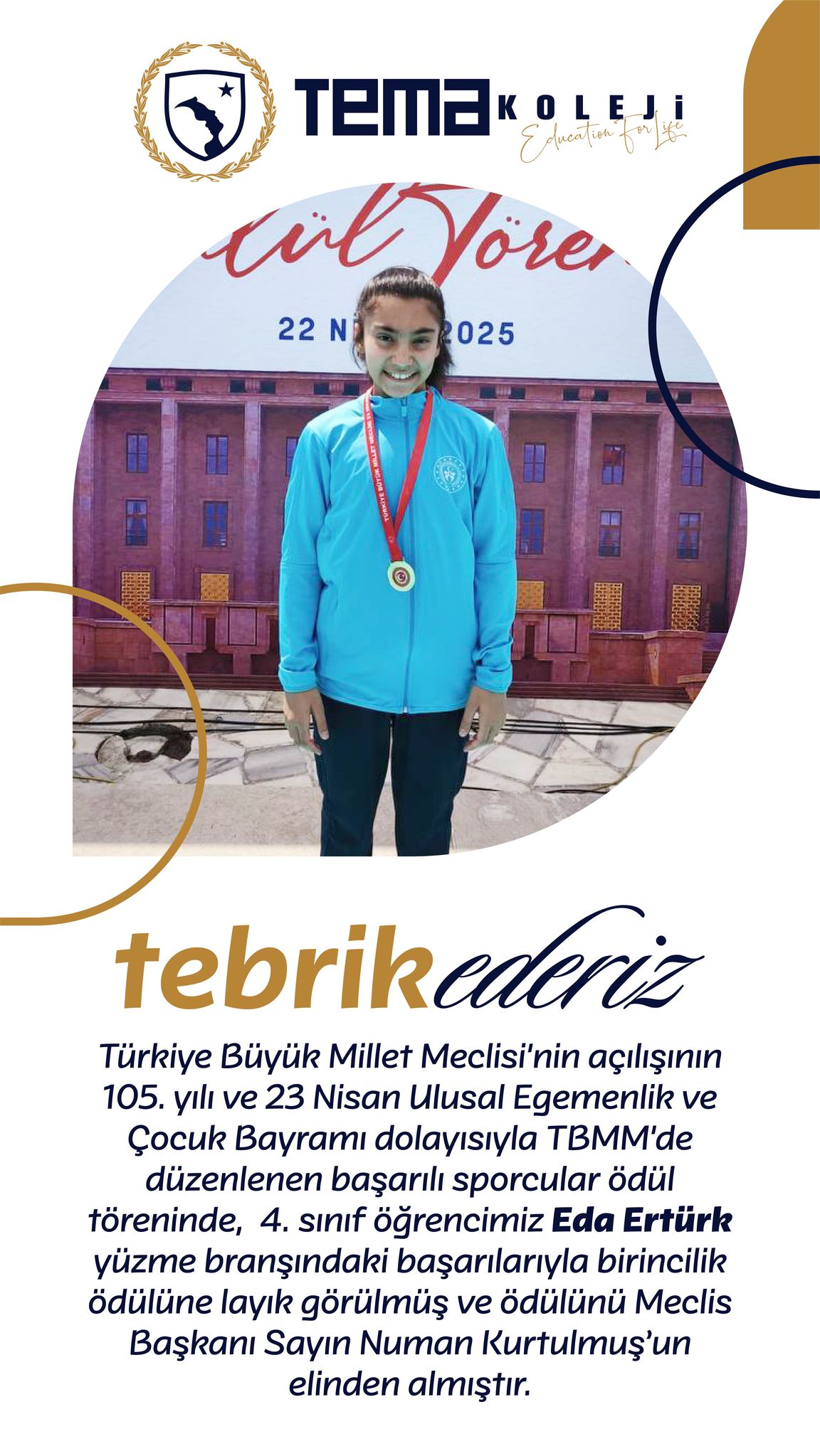 Eda Ertürk TBMM Ödül