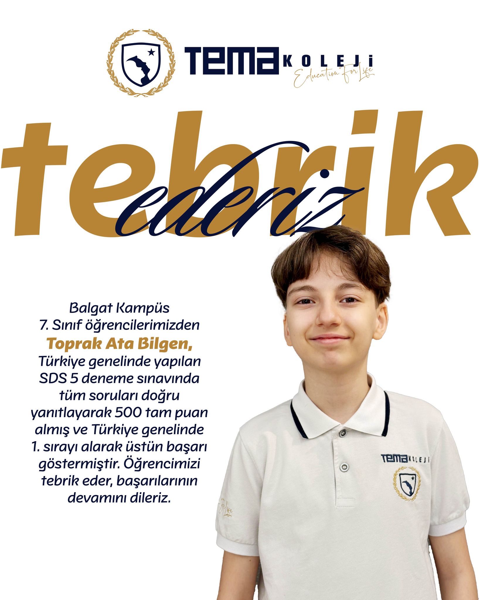 Türkiye Geneli SEBİT SDS Sınavında ilk5’e damga vurduk!