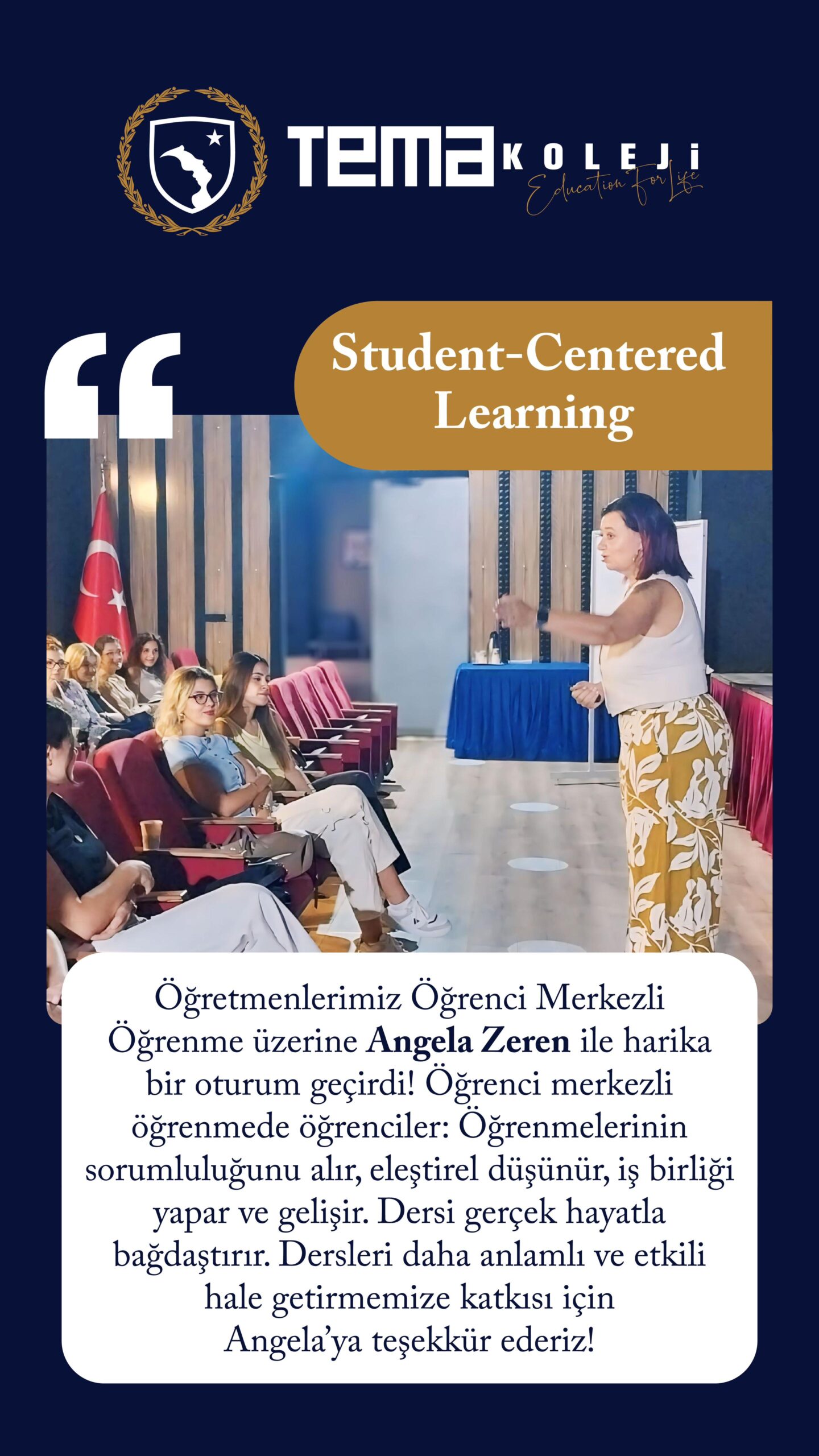 Angela Zeren ile öğrenci merkezli öğrenme