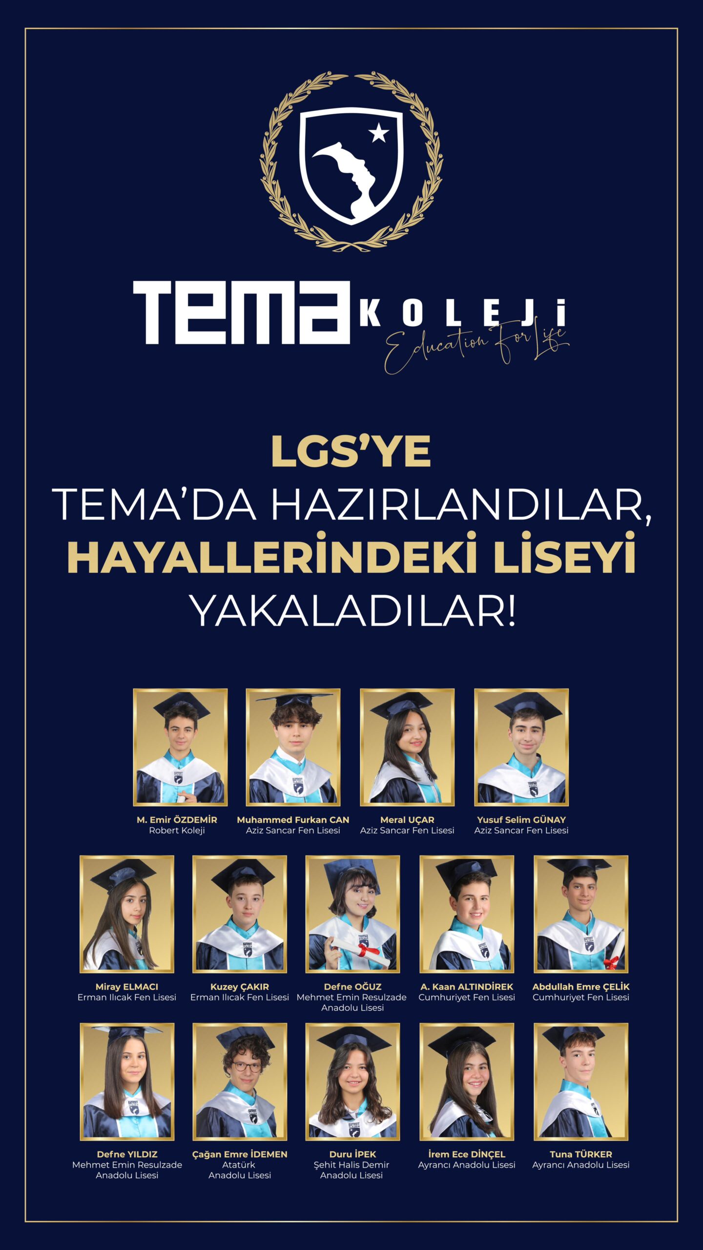 Tema İle Hayalindeki Liseye Yerleştiler