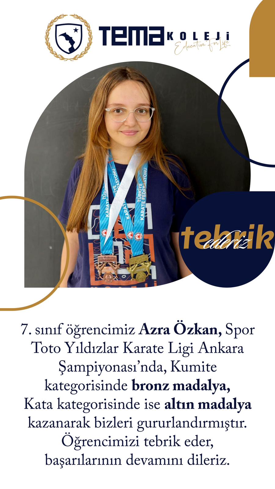 Azra ÖZKAN’ı Tebrik Ediyoruz