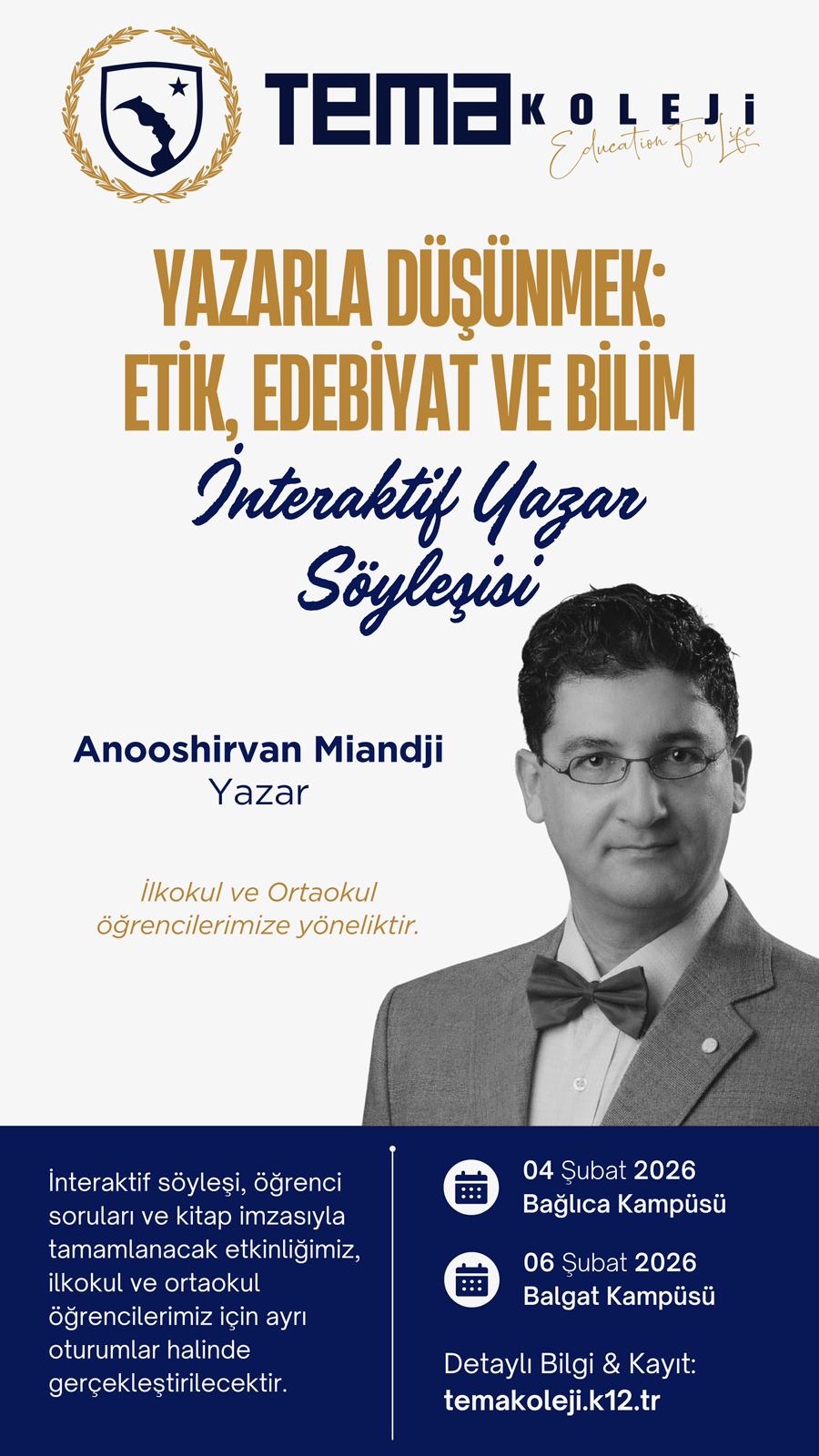 Anooshirvan Miandji Tema Koleji Öğrencileriyle Buluşuyor!