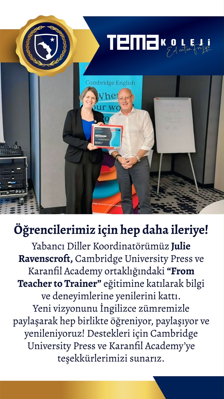 From Teacher to Trainer